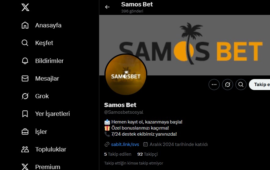 Samosbet Twitter